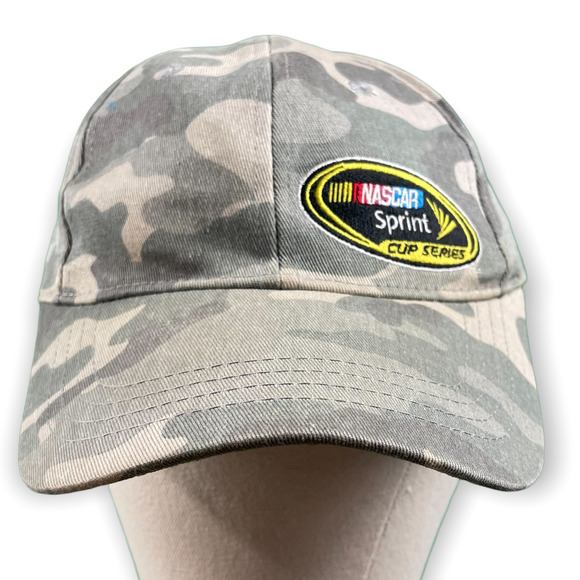NASCAR Sprint Cup Series Camo Hat - Velcro Adjustable, Lightly Used - Picture 1 of 8